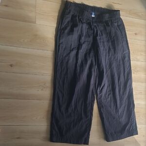 Old Navy High-Waisted Cotton Wide-Leg Pants/ Black/ Size XL Tall